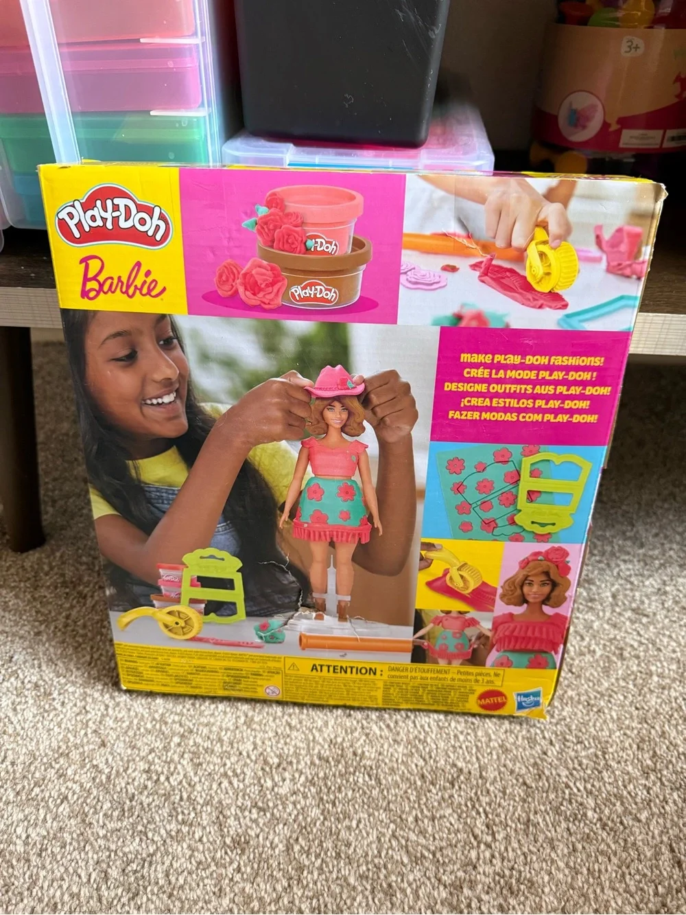 Play-Doh Barbie Florals & Fringe Designer Doll Set w/ Barbie Fashion Design New